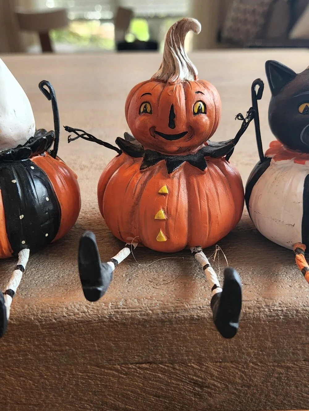 Johanna Parker Halloween Shelf Sitters Set Of 4 Cat Pumpkin Ghost Witch
